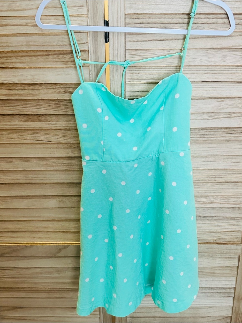 Zara Mint Green and White Textured Dress